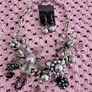 Necklace and earrings